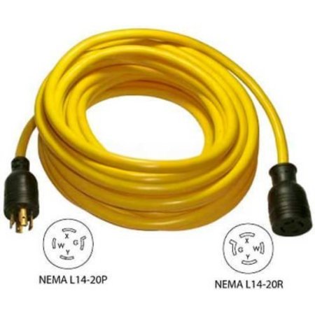 CONNTEK Conntek 20591, 25', 20A, Generator Power/Extension Cord with NEMA L14-20P to L14-20R 20591
